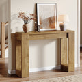 41.3-Inch Wood Console Table for Entryway, Modern Sofa Table with Double Wooden Base