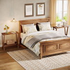 23.62-Inch Narrow End Table, 2-Tier Solid Wood Side Table with Storage Shelves for Living Room
