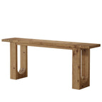 78.74-Inch Solid Wood Console Table with Hollow U-Shaped Base, Extra Long Entryway Table for Hallway