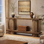 70.87-Inch Wooden Console Table for Entryway, Long Sofa Table Behind Couch