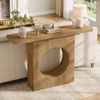 41.3-Inch Farmhouse Console Table, Narrow Entryway Table with Round Hole Design