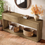 63-Inch Console Table with 2 Drawers, Farmhouse Entryway Table with Storage for Hallway
