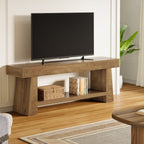 63-Inch Farmhouse TV Stand with 2-Tier Storage, Media Console for Living Room or Bedroom