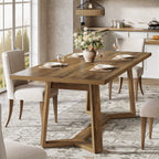 47-Inch Wood Dining Table with 250 lb Capacity, Farmhouse Rectangle Table for Kitchen