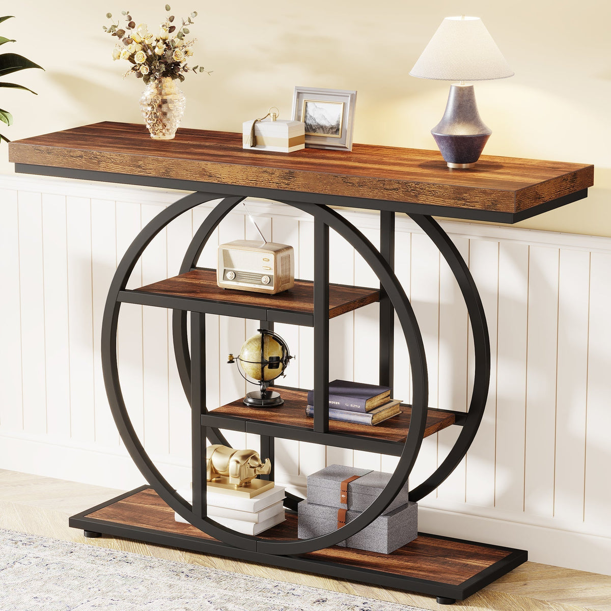 41.3-inch industrial console table