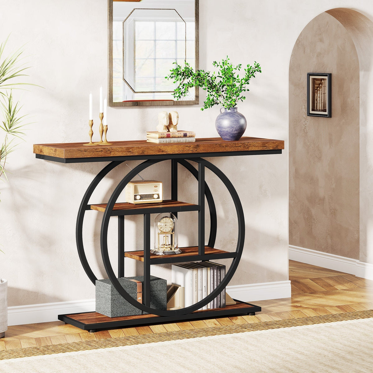 41.3-inch industrial console table
