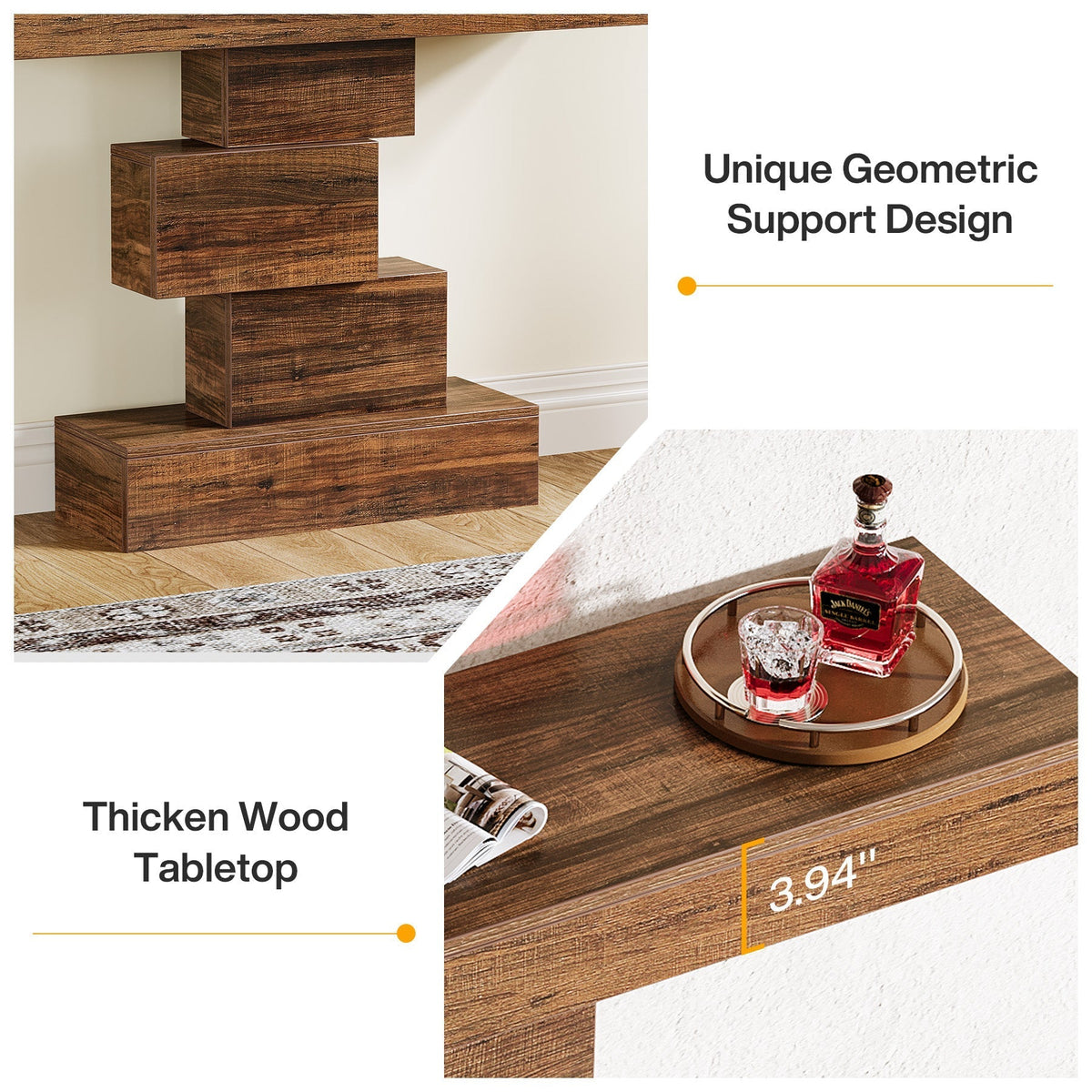 42.5-inch narrow console table