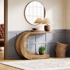 43" Console Table, C-Shaped Modern Accent Table Hallway Table