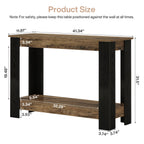 41-Inch Narrow Console Table with 2-Tier Open Storage, Modern Farmhouse Sofa Table for Entryway