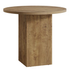 31.5-Inch Round Conference Table with Fluted Pedestal Base, Small Office Meeting Table for Conference Room Study and Home Office