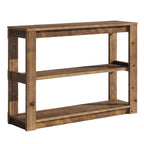 41.3 Inch Solid Wood Console Table with 3-Tier Storage, Farmhouse Hallway Table