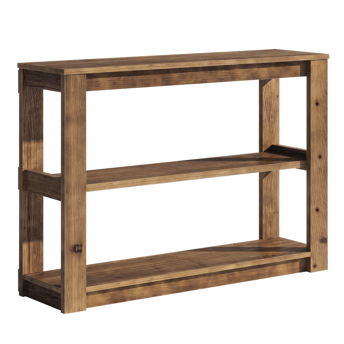 41.3 Inch Solid Wood Console Table with 3-Tier Storage, Farmhouse Hallway Table