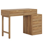 Reversible Computer Desk with 5 Drawers, Small Writing Desk for Home Office and Bedroom