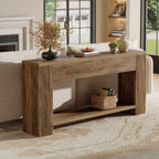 70.9-Inch Console Table, Farmhouse Fluted Sofa Table for Entryway and Living Room