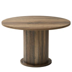 47.24-Inch Round Dining Table with Pedestal Base, Farmhouse Kitchen Table for 4 to 6 People