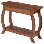 41.3-Inch Narrow Console Table with Drawer, Curved-Leg Hallway Table with Storage