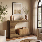 40-Inch Farmhouse Console Table with C-Shaped Design, Small Entryway Table for Foyer and Living Room
