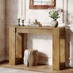 41.3-Inch Wood Console Table for Entryway, Modern Sofa Table with Double Wooden Base