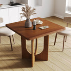 31.5-Inch Square Dining Table, Solid Wood Small Kitchen Table for 2-4 People in Dining Room Small Spaces