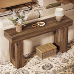 63" Rustic Wood Console Table - Farmhouse Sofa Table