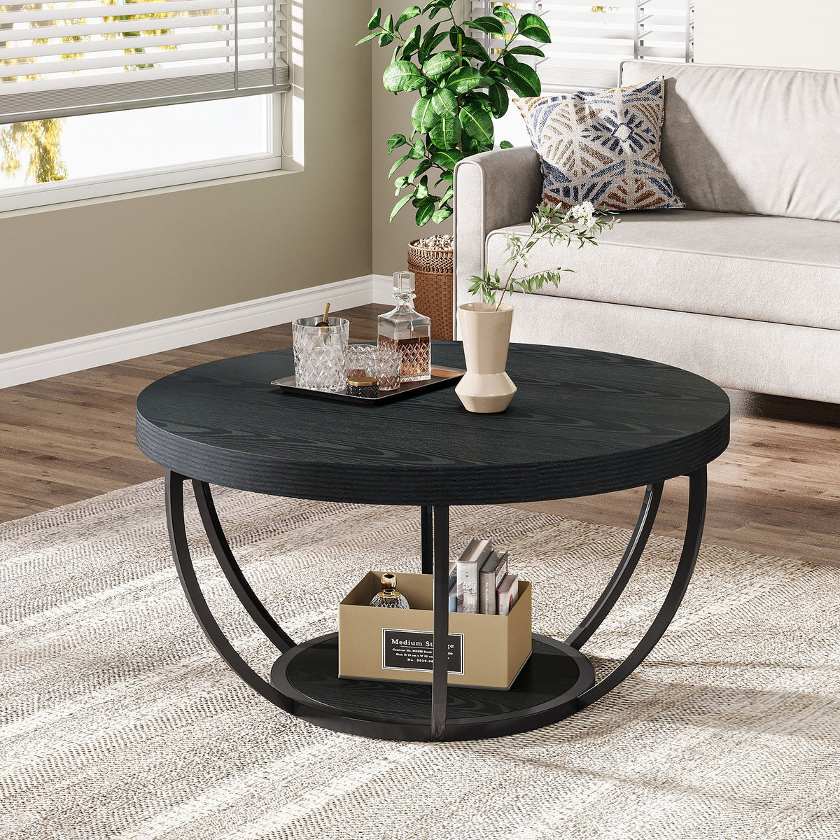 31.7-inch round coffee table