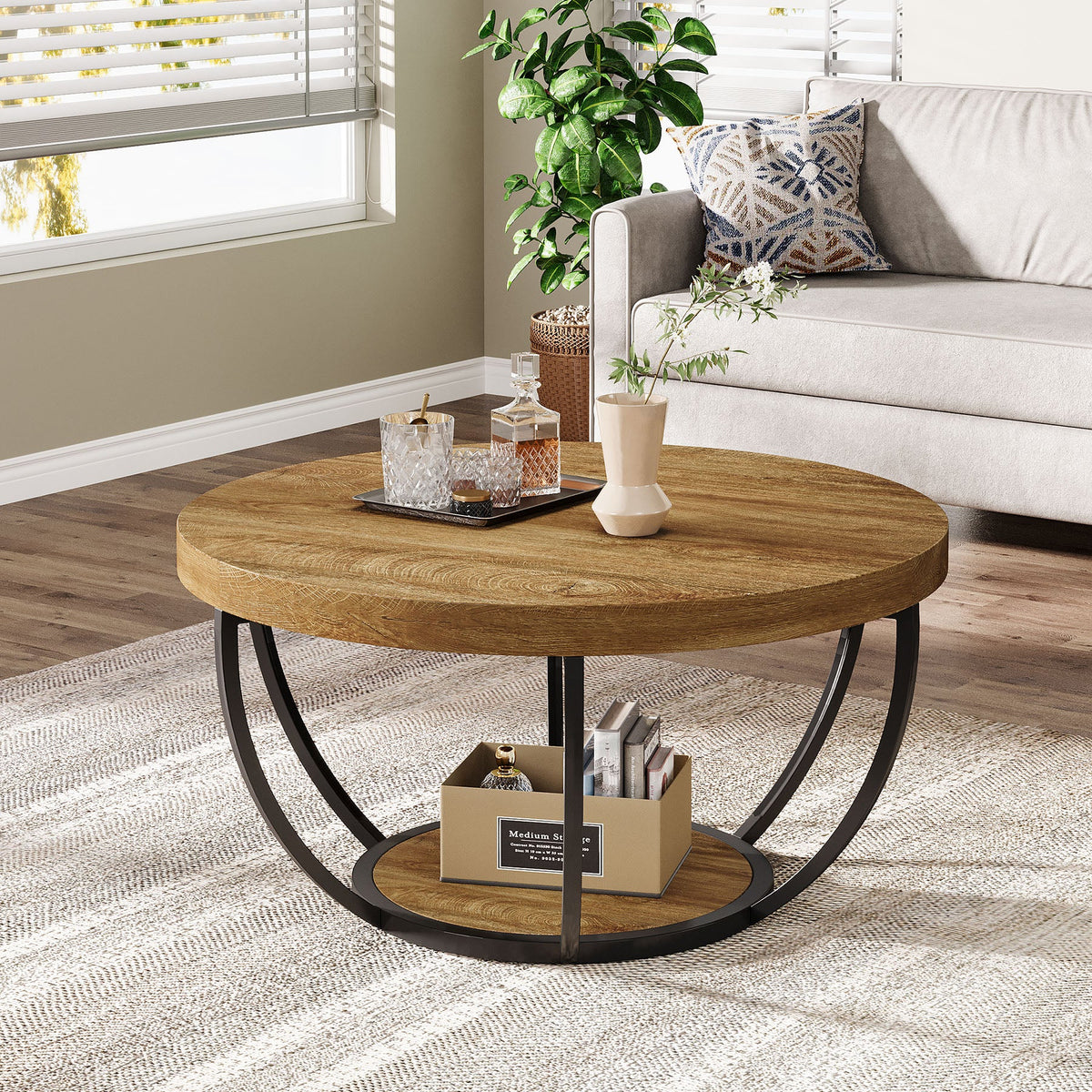 31.7-inch round coffee table