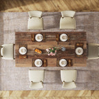 63 inch dining table with room for dinnerware, serving dishes and centrepieces#Colour_Distressed Brown