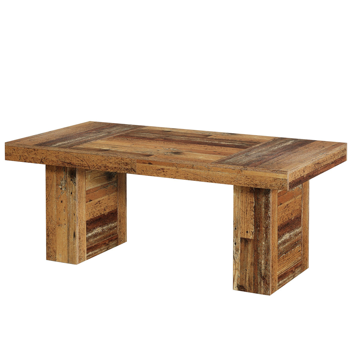 63 Inch Farmhouse Dining Table for 6, Rectangular Wooden Kitchen Table with Heavy Duty Legs for Dining Room