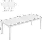 Rectangle Executive Desk, 78.7" Computer Desk 6FT Conference Table