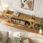70.87-Inch Extra Long TV Stand with Open Shelf, Farmhouse Media Console for Living Room