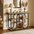 39.4" Console Table, 4-Tier Industrial Sofa Table for Entryway