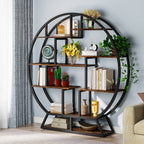 Plant Stand, 63" Round Flower Pot Plant Rack with 8 Shelves