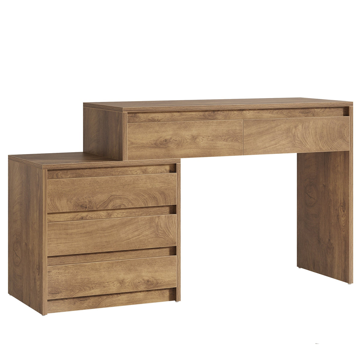 63-Inch Makeup Vanity Desk with 5 Drawers, Modern Dressing Table with Cabinet