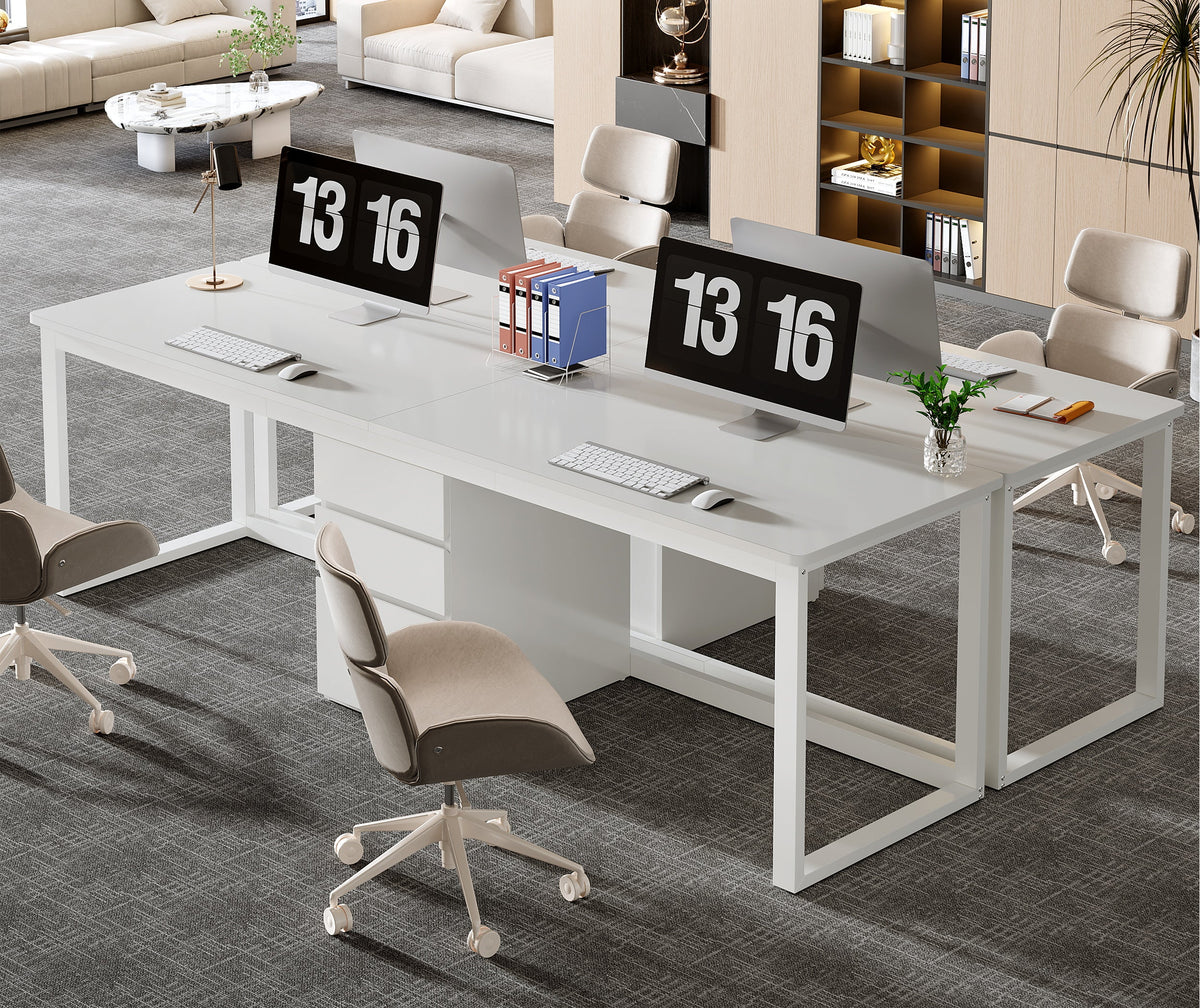 78.7-Inch 2 Person Computer Desk with 3 Drawers, Extra Long Double Desk for Home Office