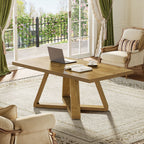 47" Rectangle Coffee Table, Farmhouse Wooden Accent Table for Small Spaces