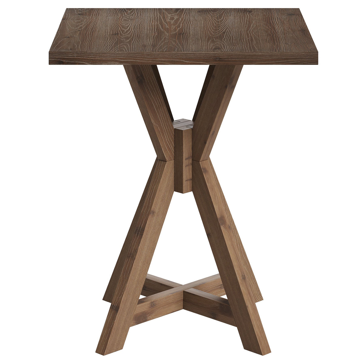31.5-Inch Solid Wood Dining Table with X-Frame, Farmhouse Kitchen Table for 2-4