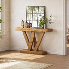 47" Solid Wood Console Table, Narrow Vintage Sofa Table for Entryway, Hallway & Living Room