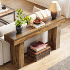 63 Inch Narrow Console Table with X-Frame Legs, Farmhouse Sofa Table for Entryway and Hallway