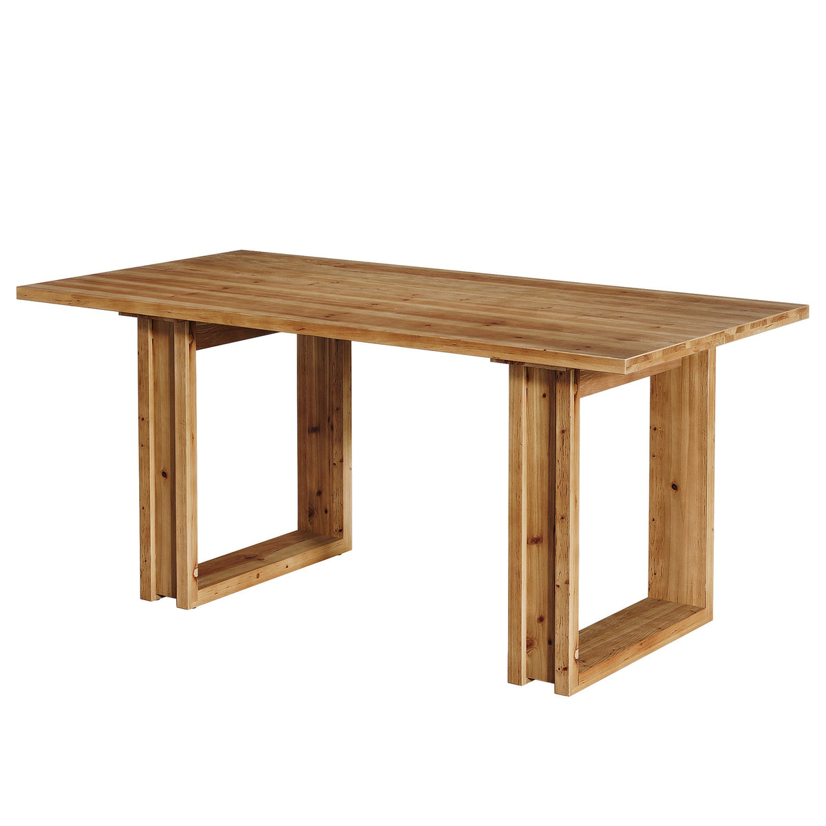 63-Inch Solid Wood Office Desk, Farmhouse Computer Desk for Home Office and Study