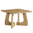 31.5 Inch Square Coffee Table with Interlocking Legs, Mid-Century Table for Living Room