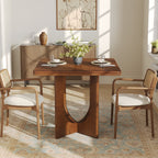 31.5-Inch Square Dining Table, Solid Wood Small Kitchen Table for 2-4 People in Dining Room Small Spaces