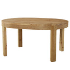 55-Inch Farmhouse Oval Dining Table, Solid Wood Kitchen Table for 4 in Small Spaces
