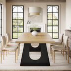 70.9-Inch Rectangular Dining Table with Thick MDF Top, Farmhouse Kitchen Table for Dining Room