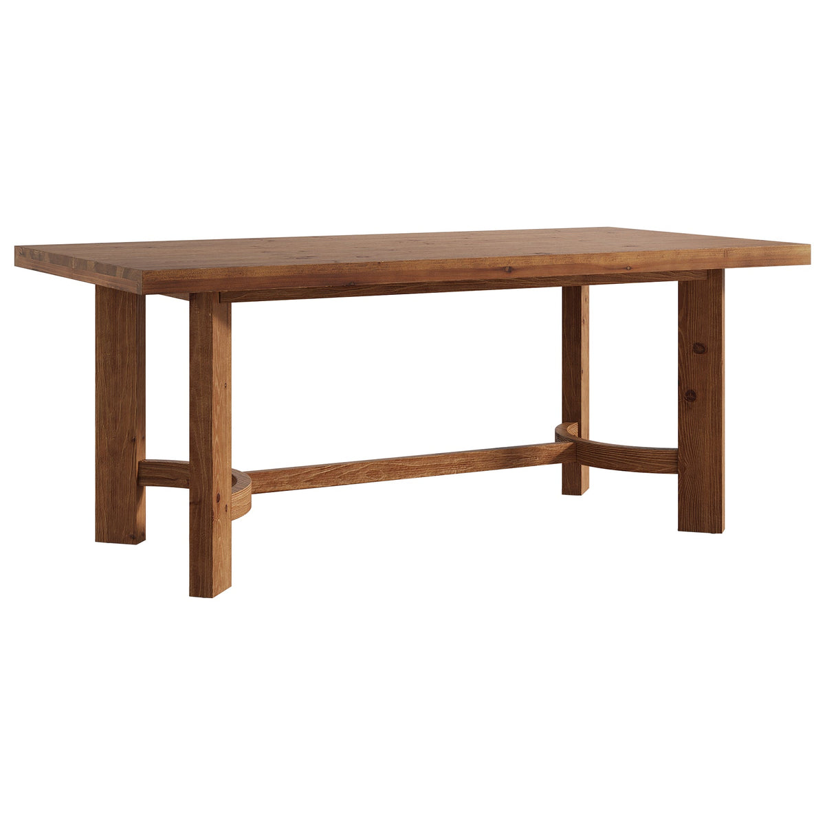 63-Inch Solid Wood Executive Desk, Farmhouse Work Table for Home Office and Meetings