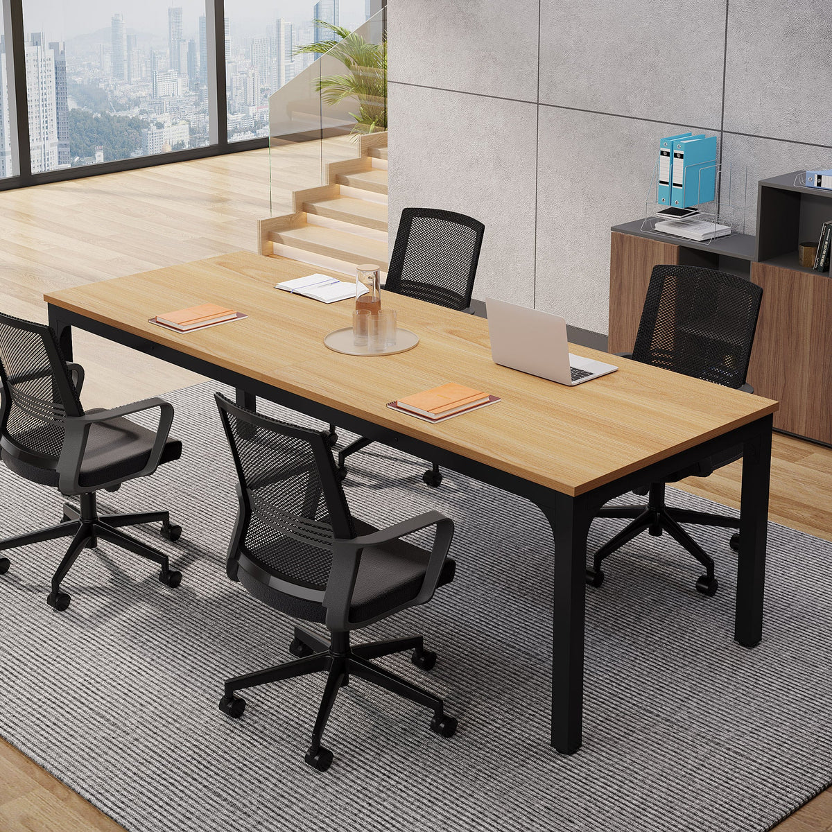 Rectangle Executive Desk, 78.7" Computer Desk 6FT Conference Table