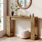 41.3-Inch Wood Console Table for Entryway, Modern Sofa Table with Double Wooden Base