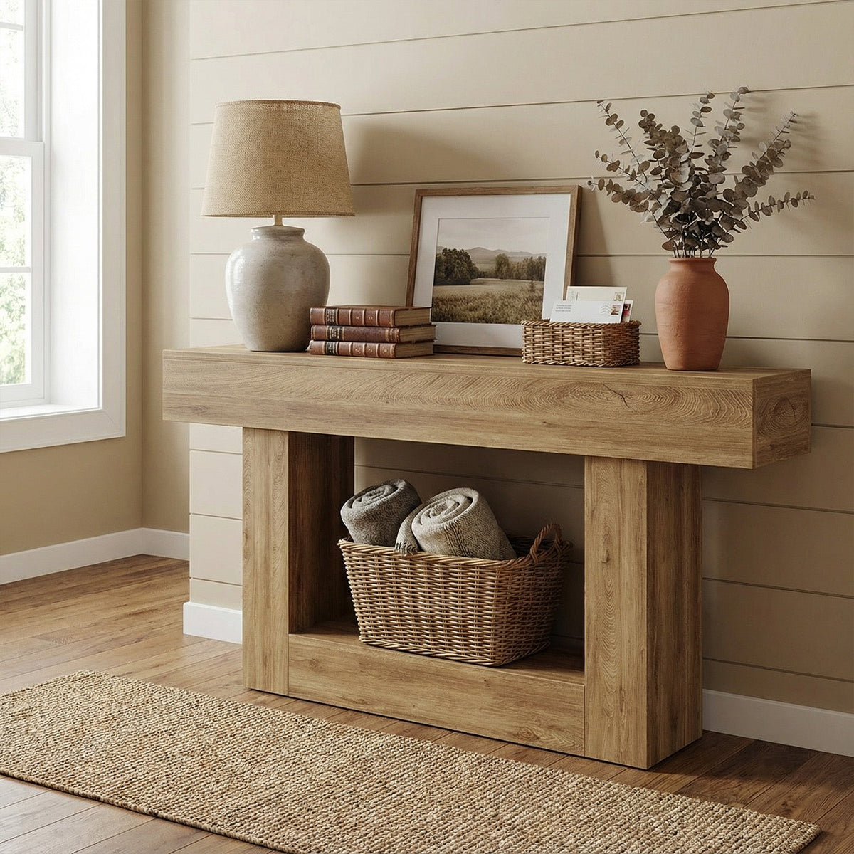 63-inch entryway console table