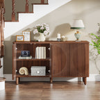 59.4-Inch Modern Buffet Cabinet with Doors and 4-Tier Inner Shelves, Sideboard Storage Cabinet for Living Room Kitchen and Dining Room