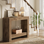 41.3-Inch Narrow Console Table with Storage Shelves, Farmhouse Hallway and Sofa Table