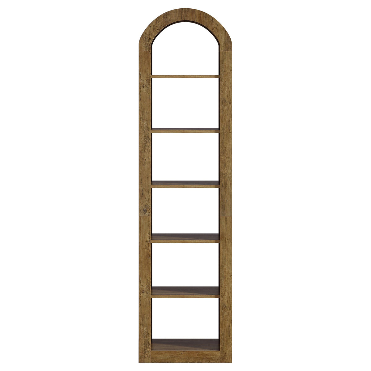 74.8-Inch Tall Arched Bookshelf, 6-Tier Narrow Open Bookcase for Small Spaces